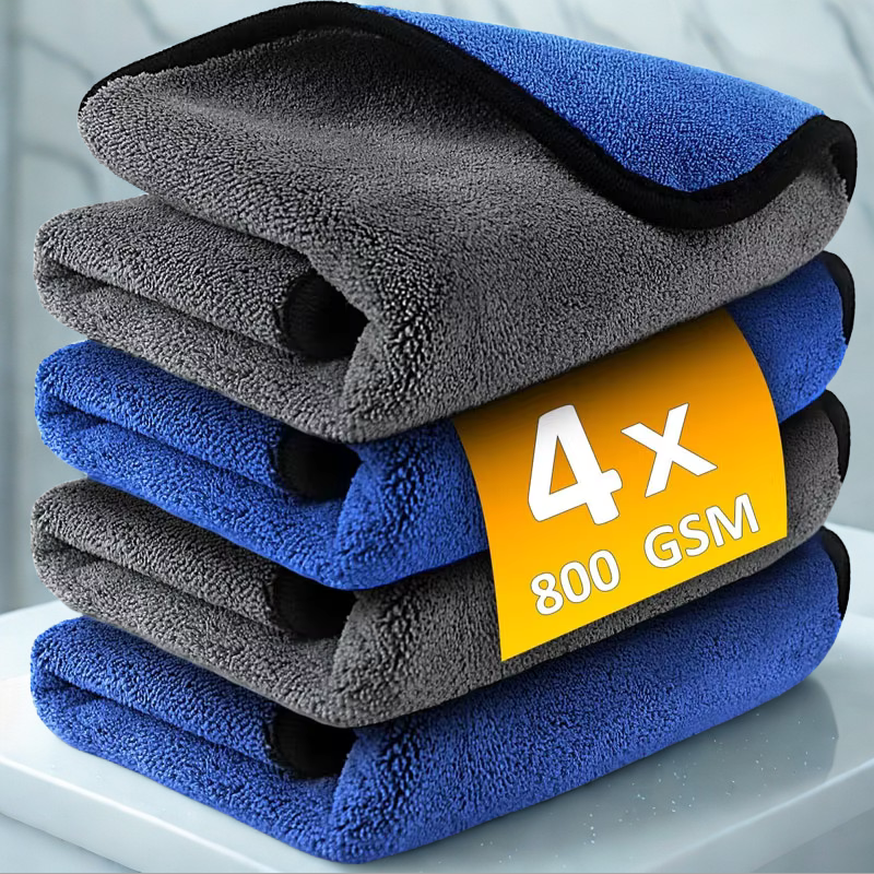 microfiber car towel car cleaning cloth 500gsm microfiber towel-car wash towel-lint free towel-scratch free car towel-quick dry cleaning cloth-dual layer microfiber-car detailing towel-absorbent towel for car-soft towel for car wash-reusable cleaning cloth -window and mirror towel- thick microfiber cloth - coral fleece towel